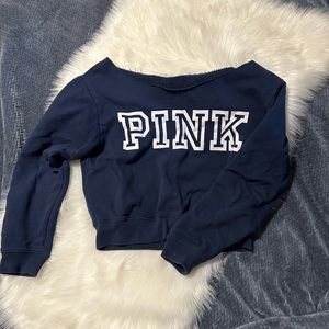 Cropped PINK Victoria Secret Off Shoulder Sweater